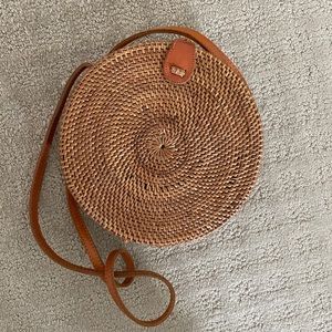 Faithfull the Brand Jana Straw Circle Bag